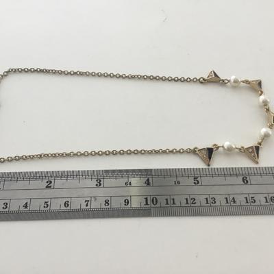 SHB marked gold tone collar necklace