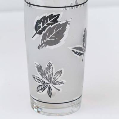 20 Magnificently Mad Regency Mid-Century Frosted Silver Leaf Barware by