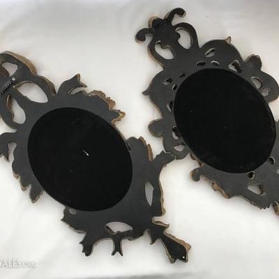 Pair of Compatible French Baroque Gilt Mirrors
