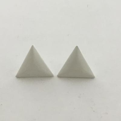 White triangle fashion earrings
