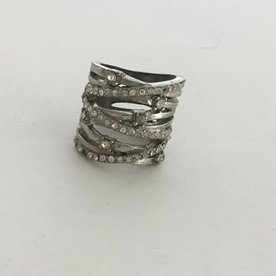 Silver tone beautiful fashion ring