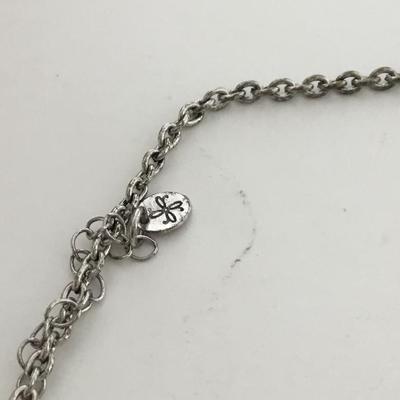 Beautiful marked silver tone statement necklace