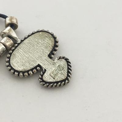 KC marked blue tone fashion necklace
