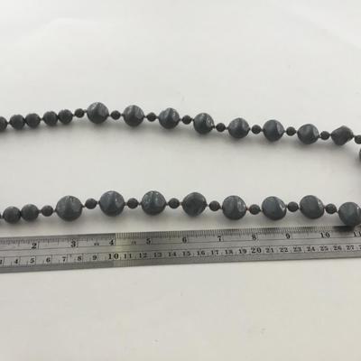 Gray beaded fashion necklace