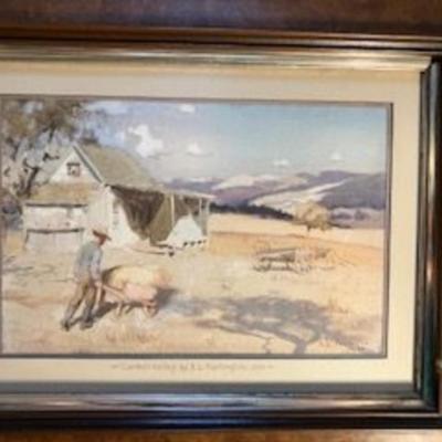Original Watercolor By Richard Langtry Partington "Carmel Valley"