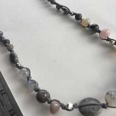 Beautiful stone type long fashion necklace