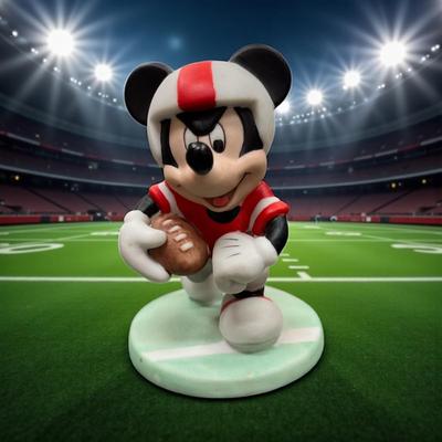 Walt Disney Mickey Mouse in a Football Uniform Figurine
