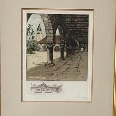 Etching Of Stanford University By Josef Eidenberger
