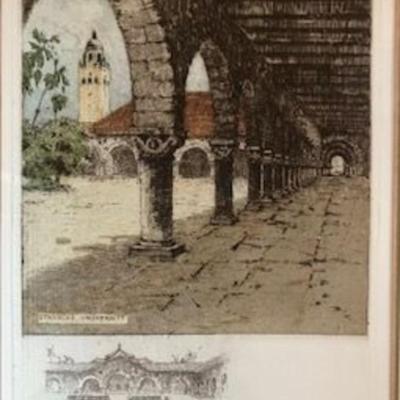 Etching Of Stanford University By Josef Eidenberger