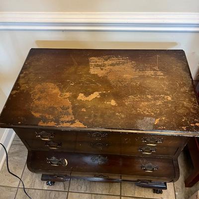 Vintage Chippendale Style Bombe Chest of Drawers
