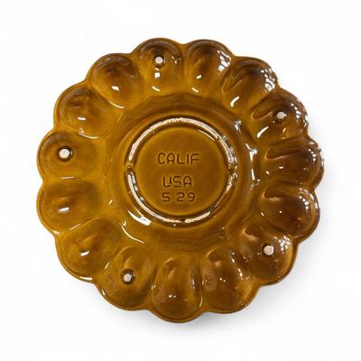 California Pottery Deviled Egg Plate With 15 Indentations for Eggs
