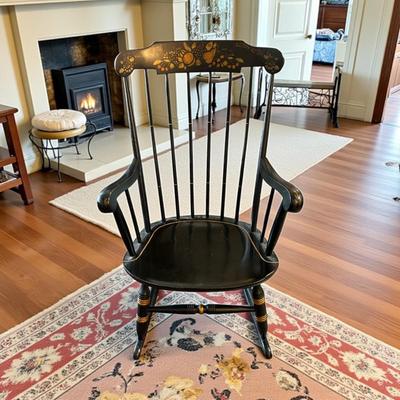 NIchols & Stone Black Windsor Rocking Chair
