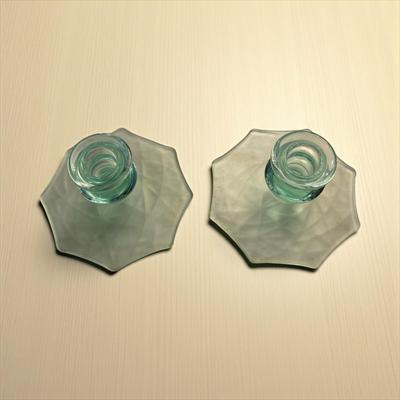 Vintage Depression Glass Candle Holders