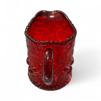 Vintage L.G. Wright Ruby Red Cherry Creamer