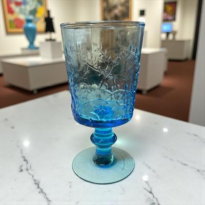 Vintage Blue Dragonfly and Butterfly Stemmed tumbler