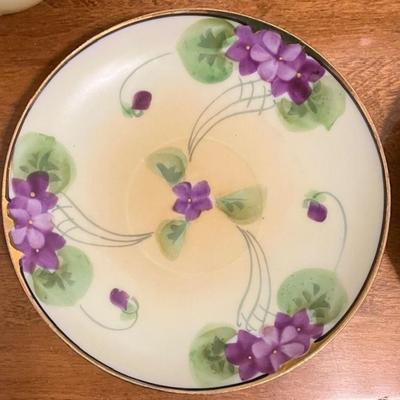 Vintage Hand Painted Nippon Violet Floral Design China