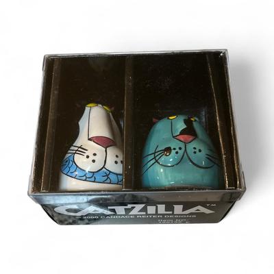 Catzilla Salt and Pepper Shaker Set by Henriksen
