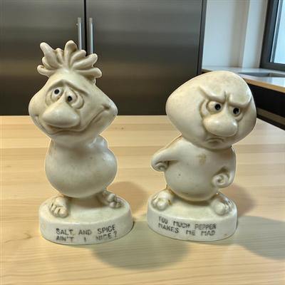 Vintage Mad Martian Novelty Salt and Pepper Shaker Set Made in Japan
