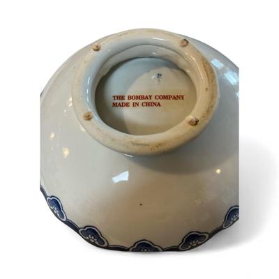 Bombay Company Blue and White Chinoiserie Footed Bowl