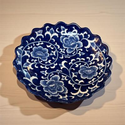 Bombay Company Blue and White Chinoiserie Footed Bowl