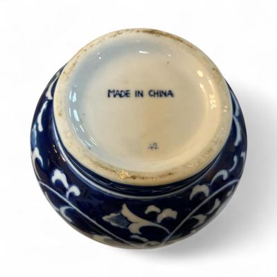 Chinese Blue and White Porcelain Vase with a Flora Design