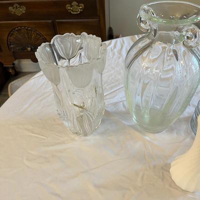 Lot of Assorted Glass Flower Vases