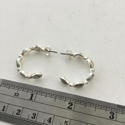 SilverTone hoop earrings