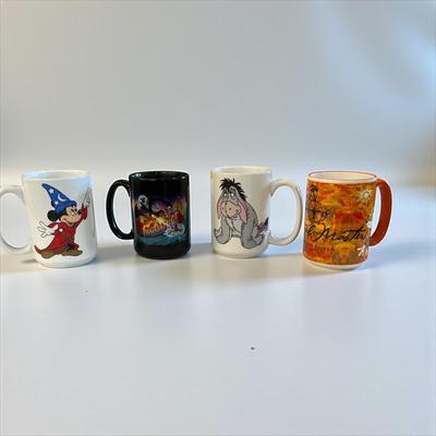 Set of 4 Walt Disney Assorted Coffee Mugs