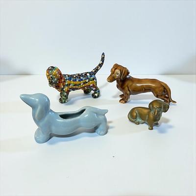Set Of 4 Dachshund Figurines