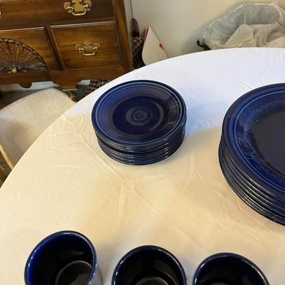 Cobalt Blue Fiesta Dinnerware Total of 34 Pieces