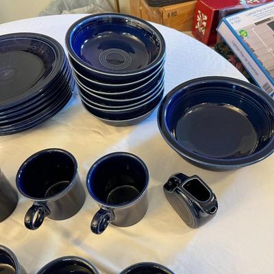 Cobalt Blue Fiesta Dinnerware Total of 34 Pieces