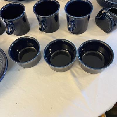 Cobalt Blue Fiesta Dinnerware Total of 34 Pieces