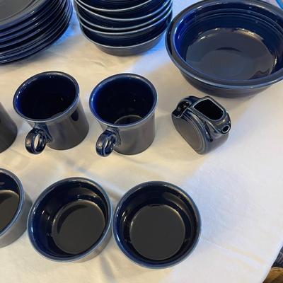 Cobalt Blue Fiesta Dinnerware Total of 34 Pieces