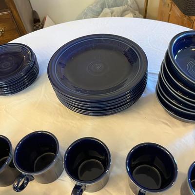 Cobalt Blue Fiesta Dinnerware Total of 34 Pieces