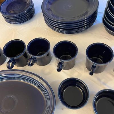 Cobalt Blue Fiesta Dinnerware Total of 34 Pieces