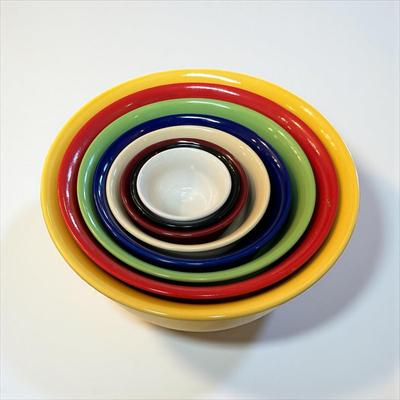 Gibson Rainbow 8 PC Porcelain Nesting Mixing Bowl Set