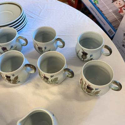 Buchan Portobello Thistle Stoneware Set 30 Pieces