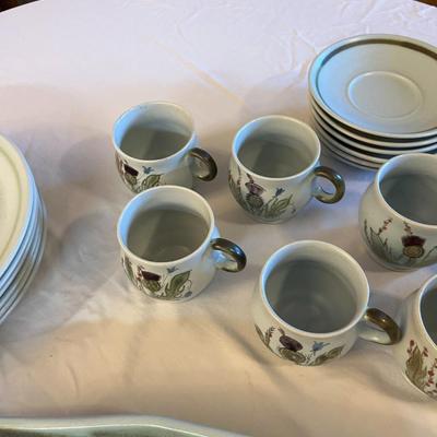 Buchan Portobello Thistle Stoneware Set 30 Pieces