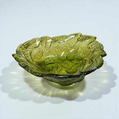 Vintage Indiana Glass Loganberry Green Candy Dish