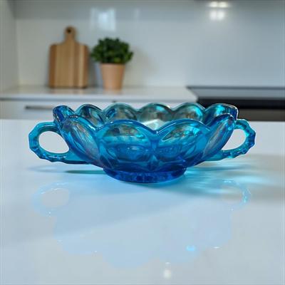Anchor Hocking Blue Candy Bowl with Handles