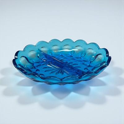 ,Anchor Hocking Laser Blue Relish Dish