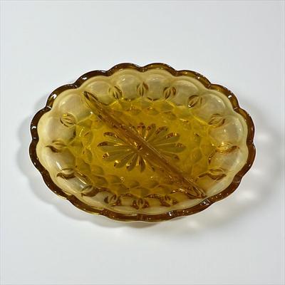,Anchor Hocking Amber Relish Dish