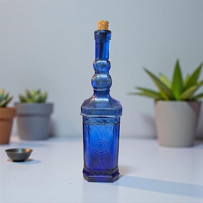 Cobalt Blue Glass Bottle Decanter