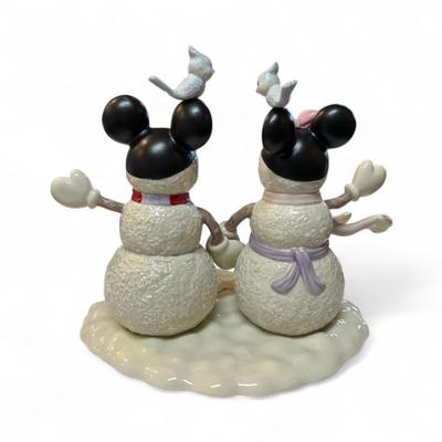 Lenox Disney Showcase Figurine Titled "Mickey and Minnie Mouse as Snowmen