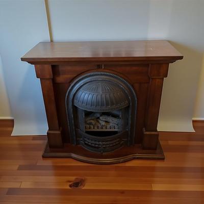 Dimplex Electric Fireplace with Walnut Mantel Surround