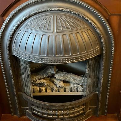 Dimplex Electric Fireplace with Walnut Mantel Surround