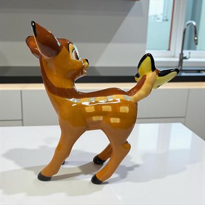 Walt Disney Bambi with a Yellow Butterfly on Its tail Porcelain Figurine