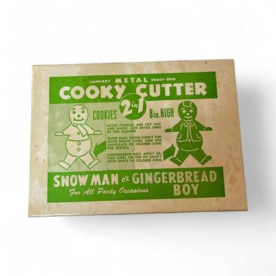 Vintage Cooky Cutter Metal Sharp Edge Snowman or Gingerbread Boy
