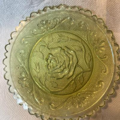 Vintage Imperial Glass Americana Cup Plates Set of 6 in assorted colors