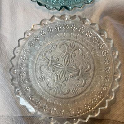 Vintage Imperial Glass Americana Cup Plates Set of 6 in assorted colors